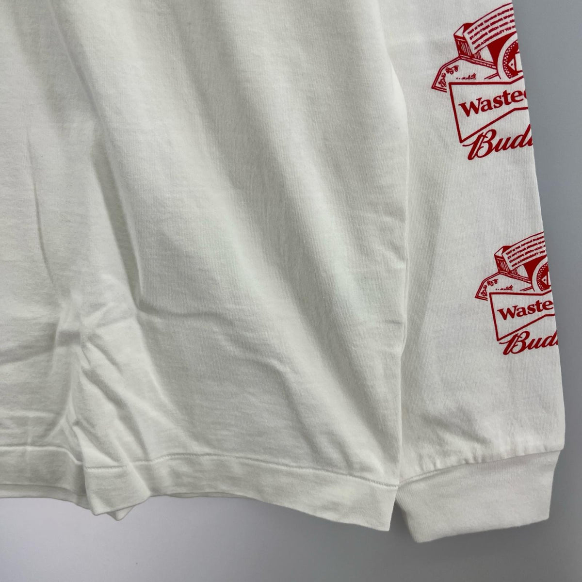 長袖Tシャツ Wasted Youth×Budweiser (XXL) ホワイト ホワイト