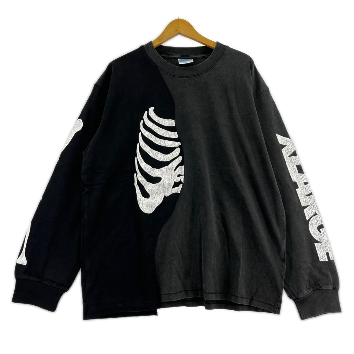 長袖Tシャツ APAN LIMITED EDITION MASHED-UP L/S TEE L ブラック