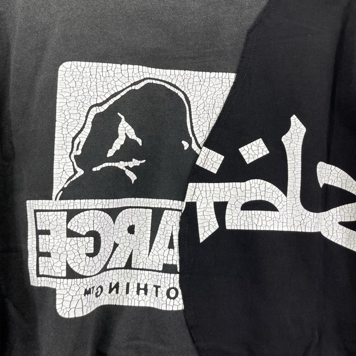 長袖Tシャツ APAN LIMITED EDITION MASHED-UP L/S TEE L ブラック