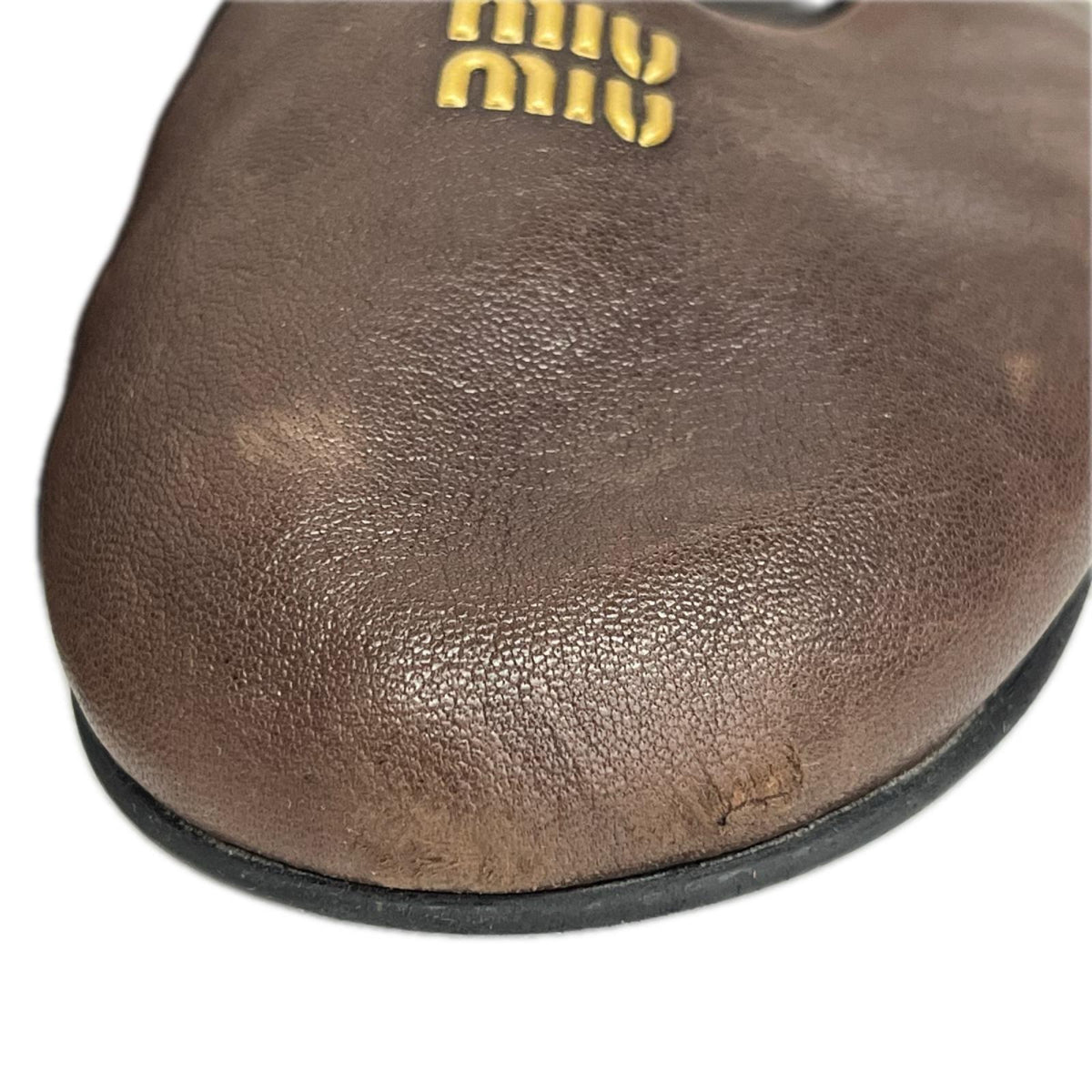 MIUMIU/ルーシュ/ナッパレザー/バレリーナ/サイズ40/5F340E 40