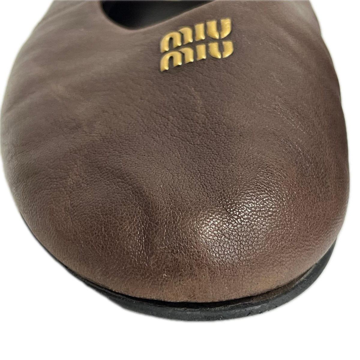 MIUMIU/ルーシュ/ナッパレザー/バレリーナ/サイズ40/5F340E 40