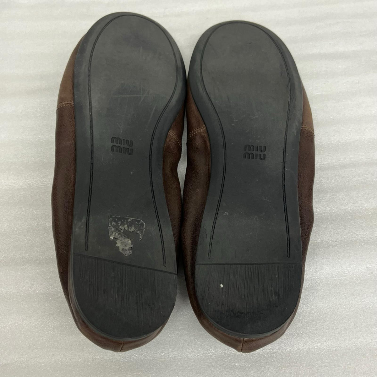 MIUMIU/ルーシュ/ナッパレザー/バレリーナ/サイズ40/5F340E 40