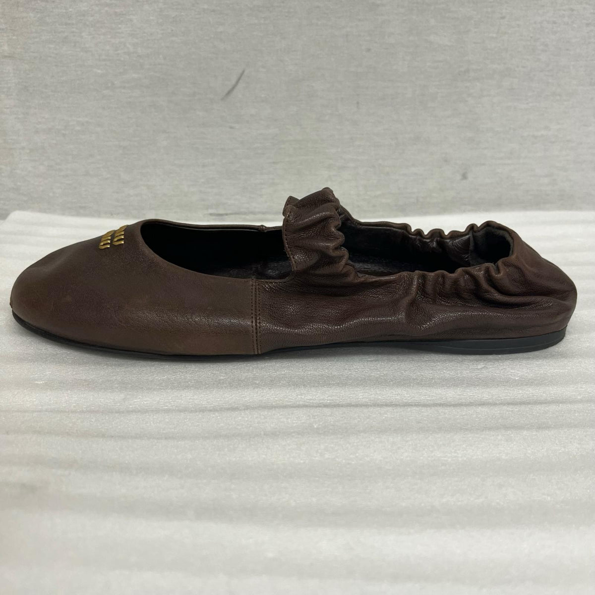 MIUMIU/ルーシュ/ナッパレザー/バレリーナ/サイズ40/5F340E 40