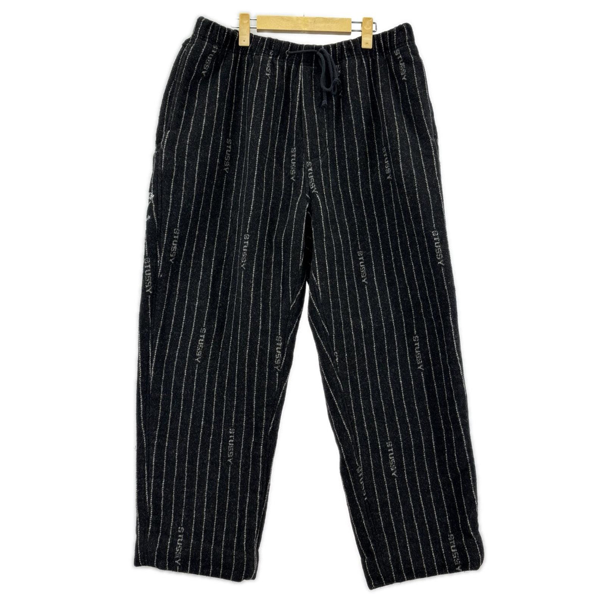 パンツ 22AW ×stussy Striped Wool Pants L ブラック