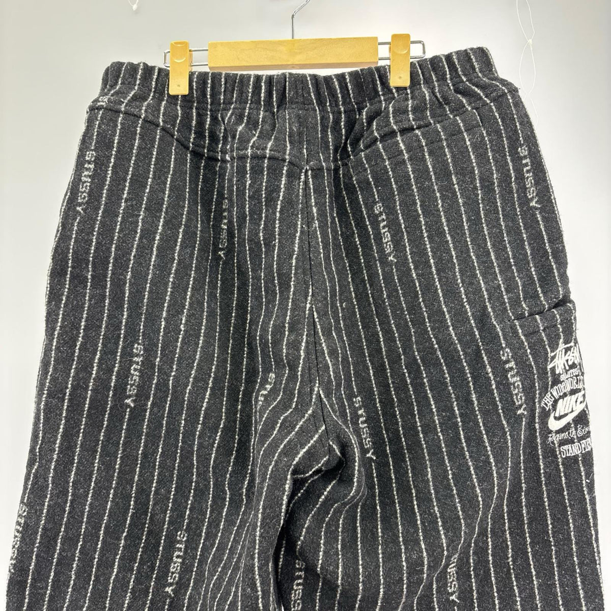 パンツ 22AW ×stussy Striped Wool Pants L ブラック