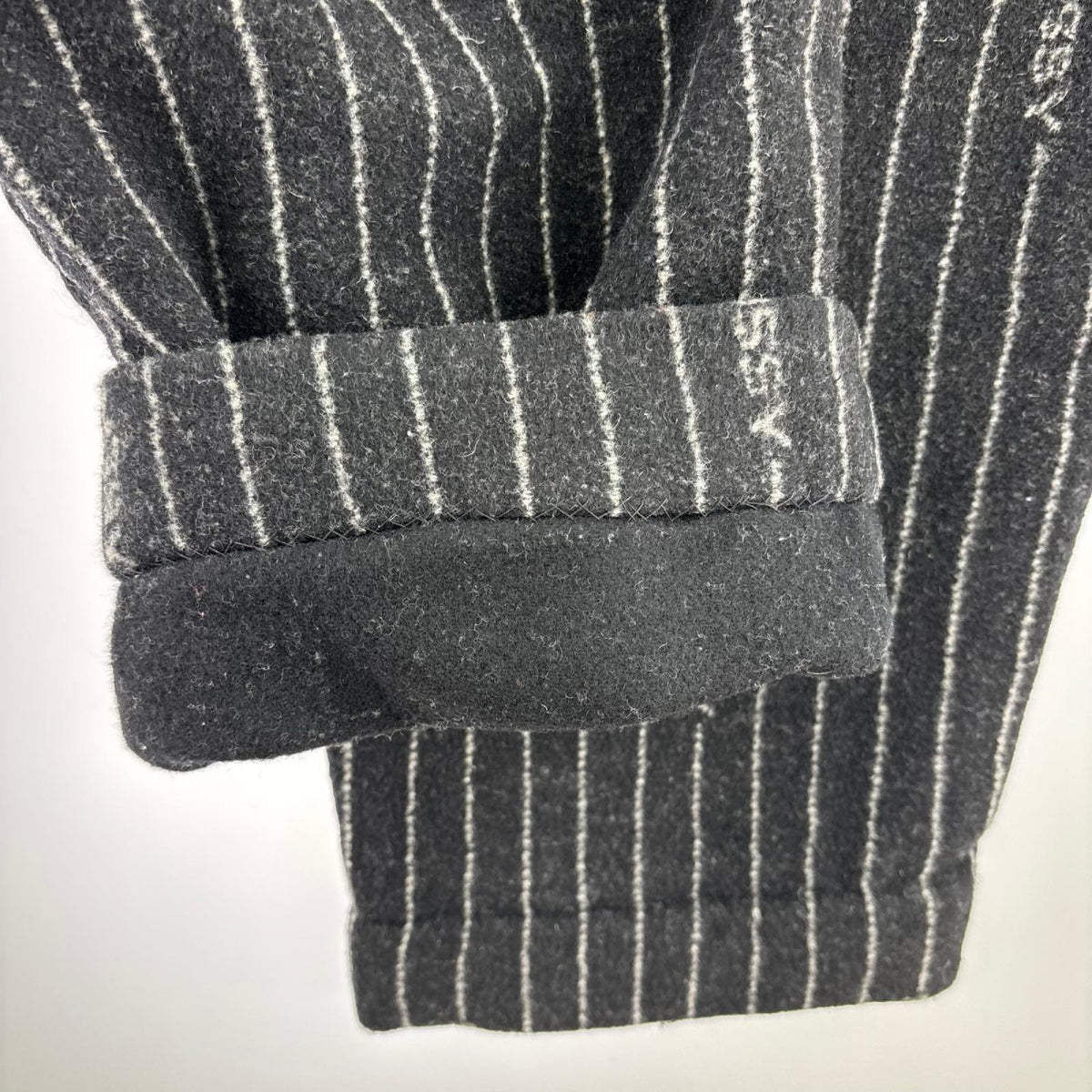 パンツ 22AW ×stussy Striped Wool Pants L ブラック