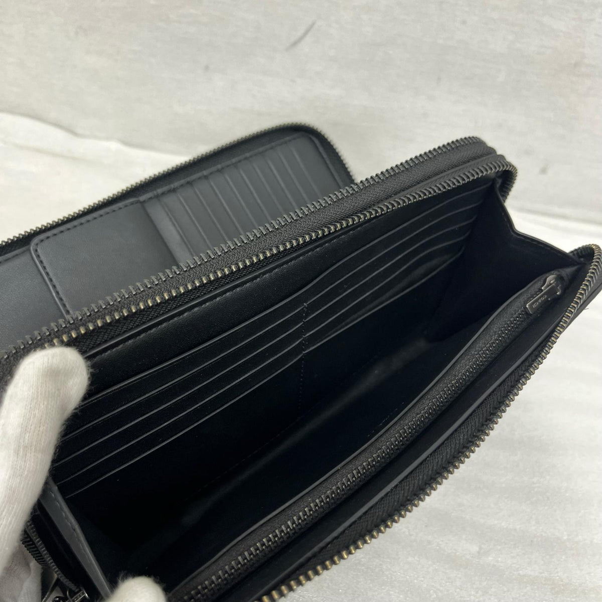 COACH ダブルジップ トラベルオーガナイザー ブラック