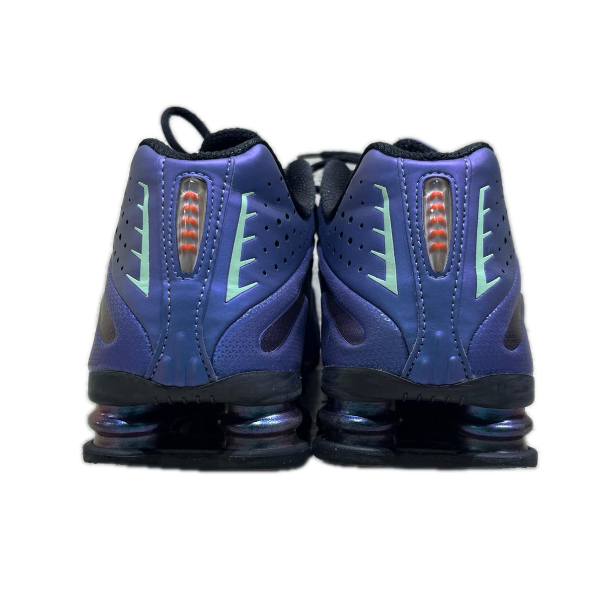 スニーカー shox r4 metallic blue 27cm