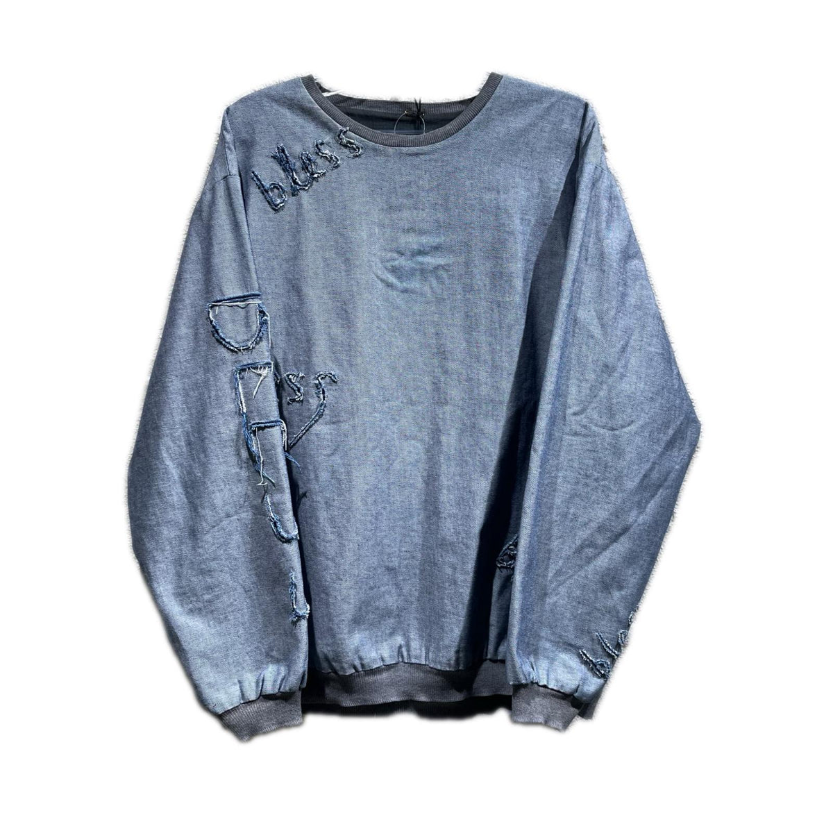 スウェット Lightblue Denim Sweatshirt L