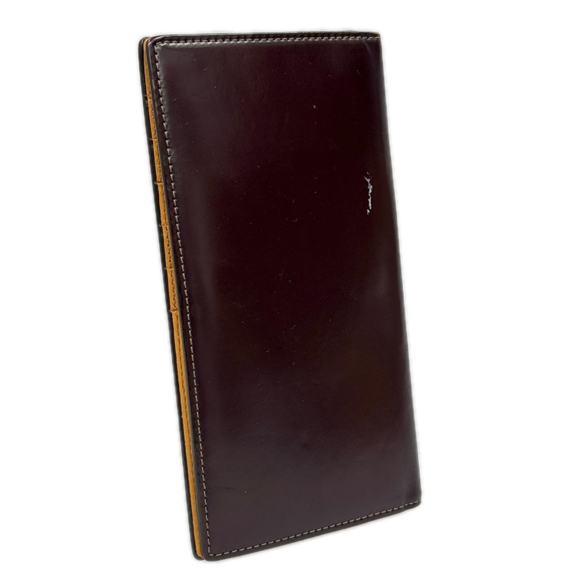 長財布 CORDOVAN レザー 茶 ブラウン