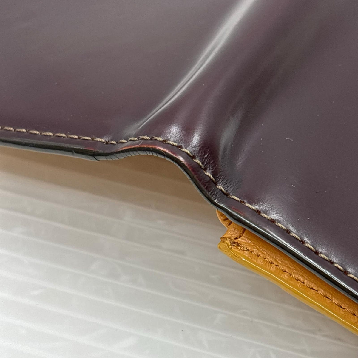 長財布 CORDOVAN レザー 茶 ブラウン