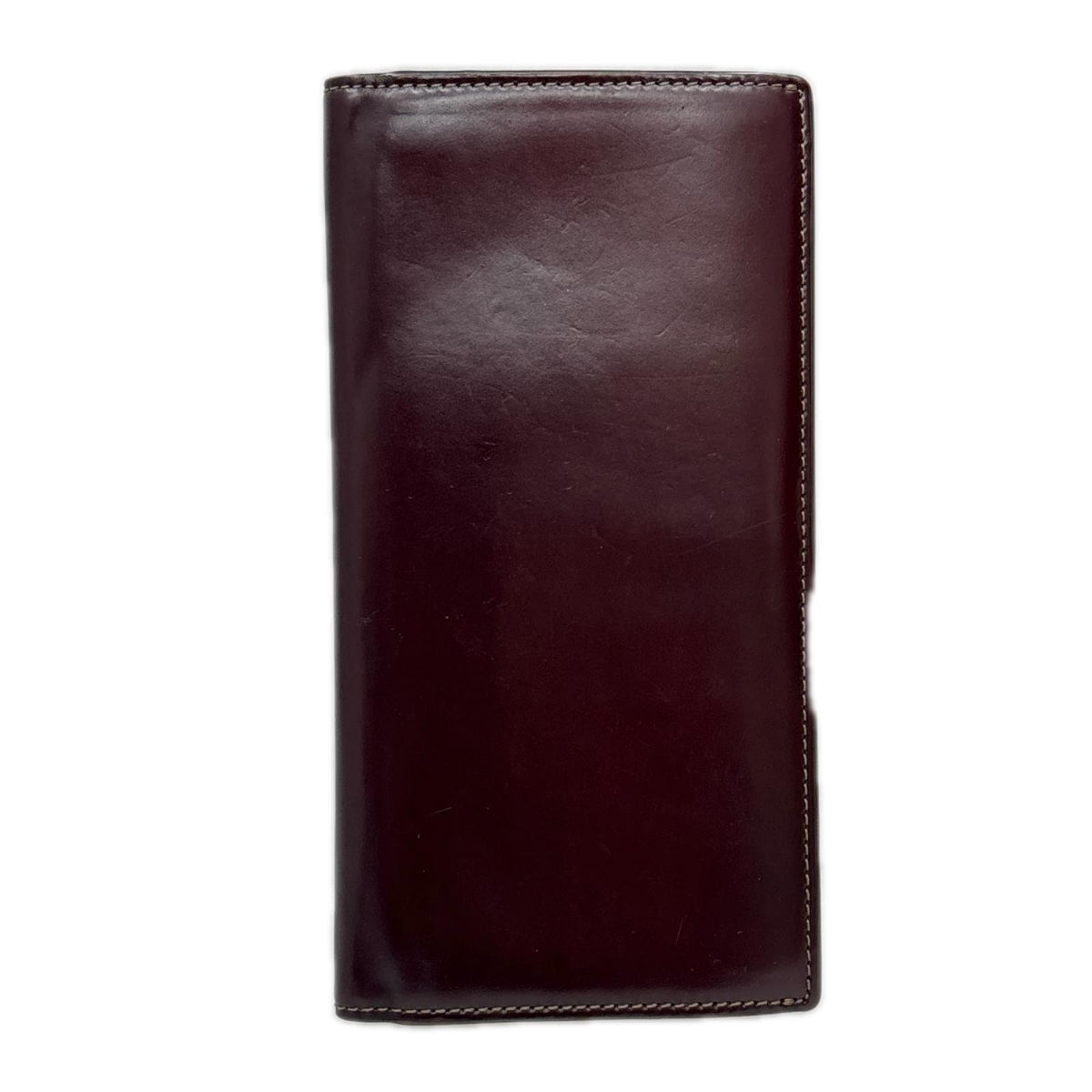 長財布 CORDOVAN レザー 茶 ブラウン