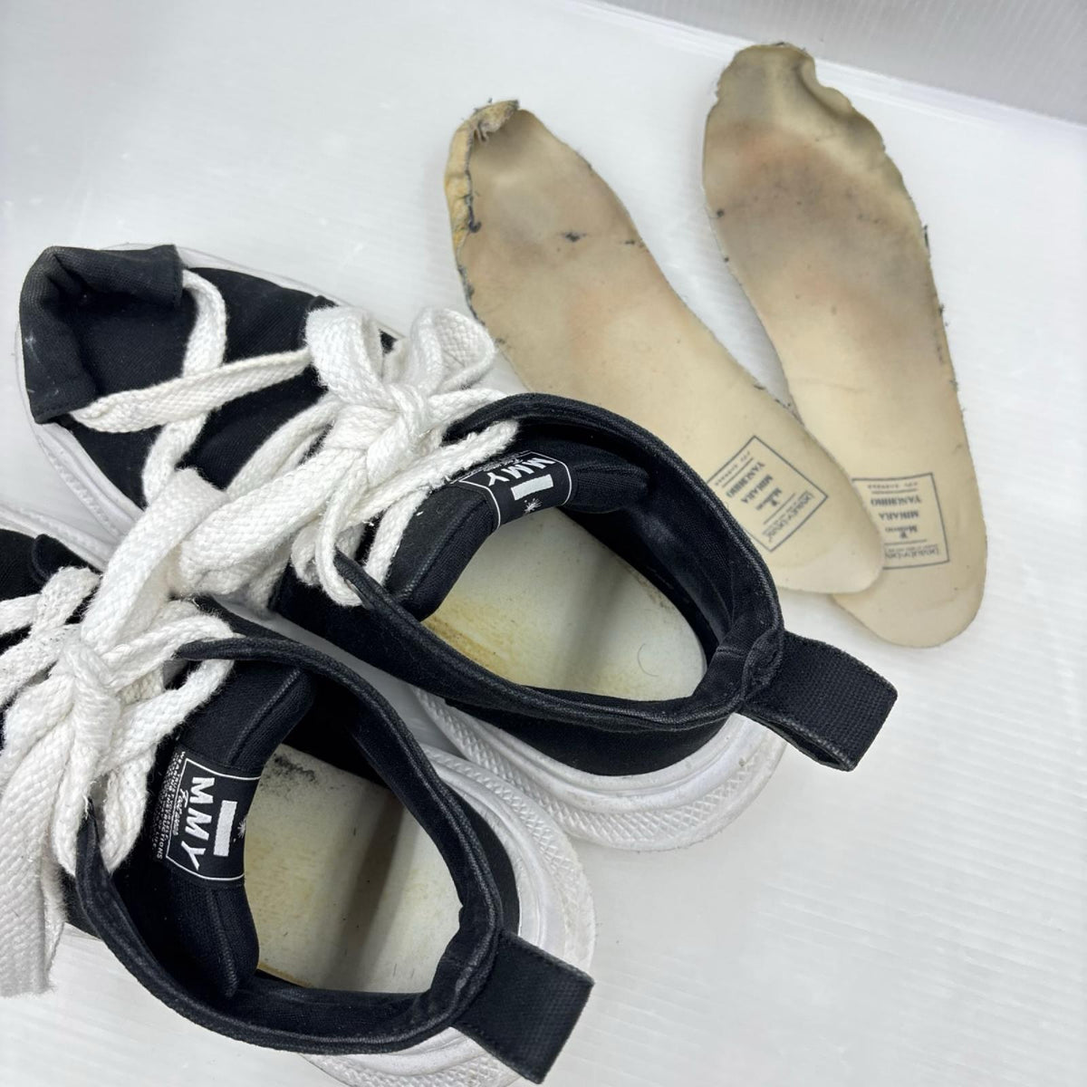 スニーカー ×beauty:beast Roll-Tongue Staining Shoes 42 ブラック
