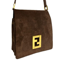 FENDI/FFロゴ/スエードショルダーバッグ