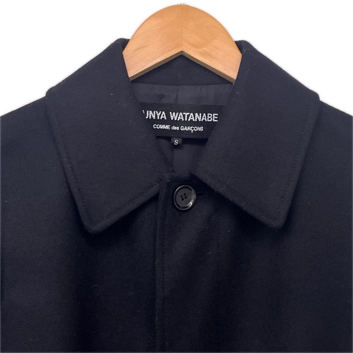 その他アウター JUNYA WATANABE COMME des GARCONS 10AW ウールステンカラーコート sizeS 黒 S ブラック