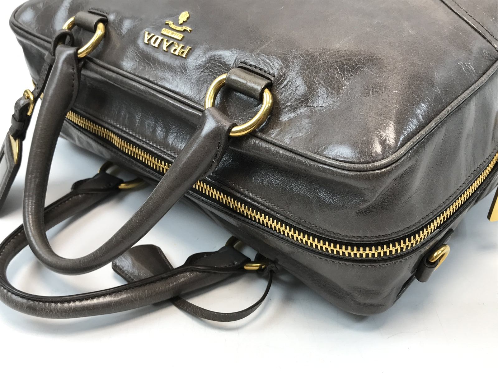 PRADA/ボストンバッグ/レザー