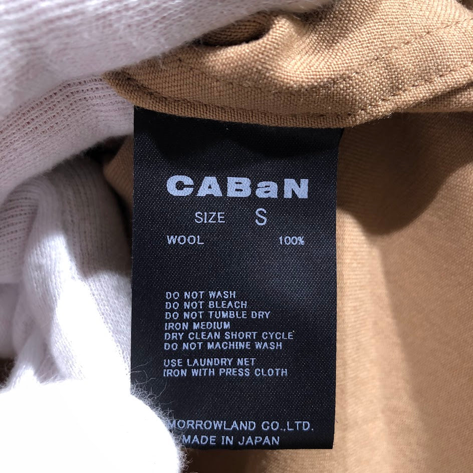 長袖シャツ 20AW ウールギャバジン ビッグシャツ S ベージュ
