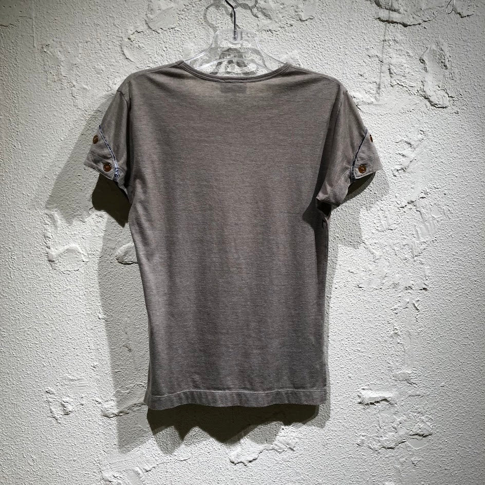半袖Tシャツ ショルダーボタン Tシャツ