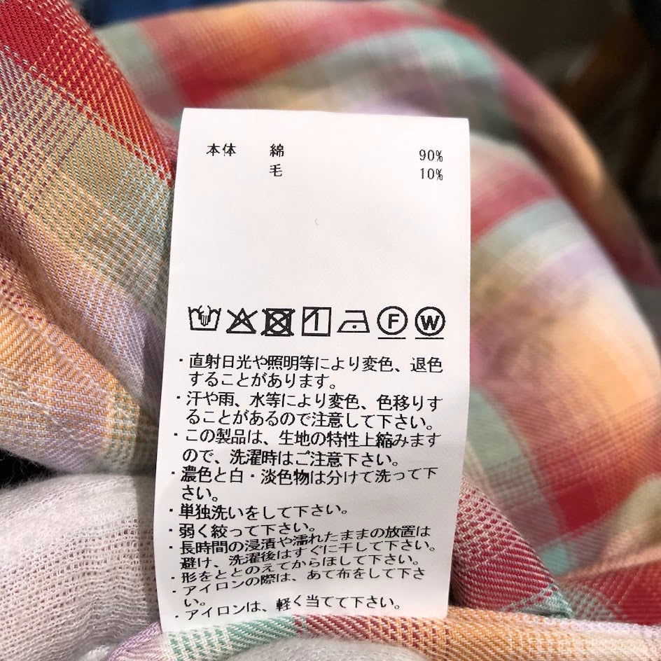 長袖シャツ 24AW Destroy Damage Ombre Check Shirt
