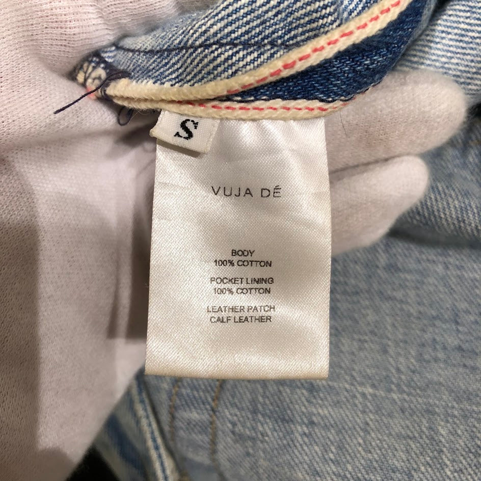 デニムパンツ VUJA DE STEVE DISTRESSED SELVEDGE JEANS