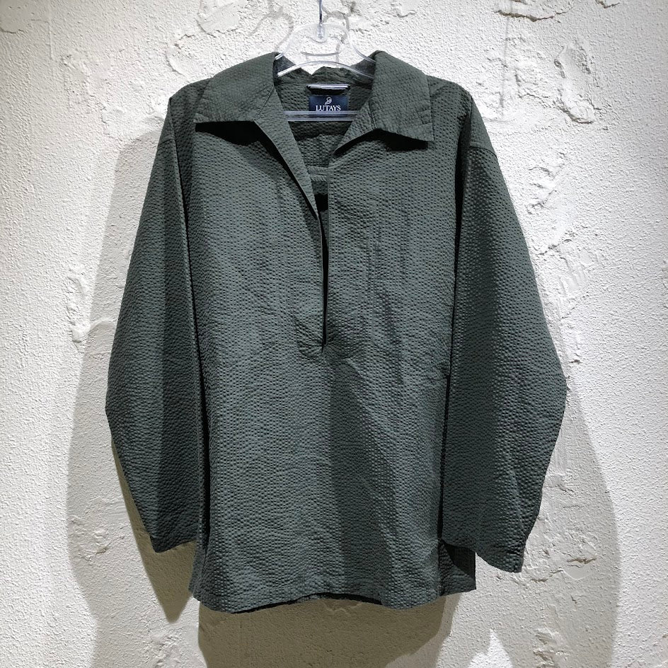 長袖シャツ LUTAYS スキッパーシャツ