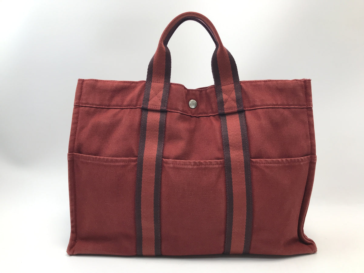HERMES フールトゥMM トートバッグ レッド