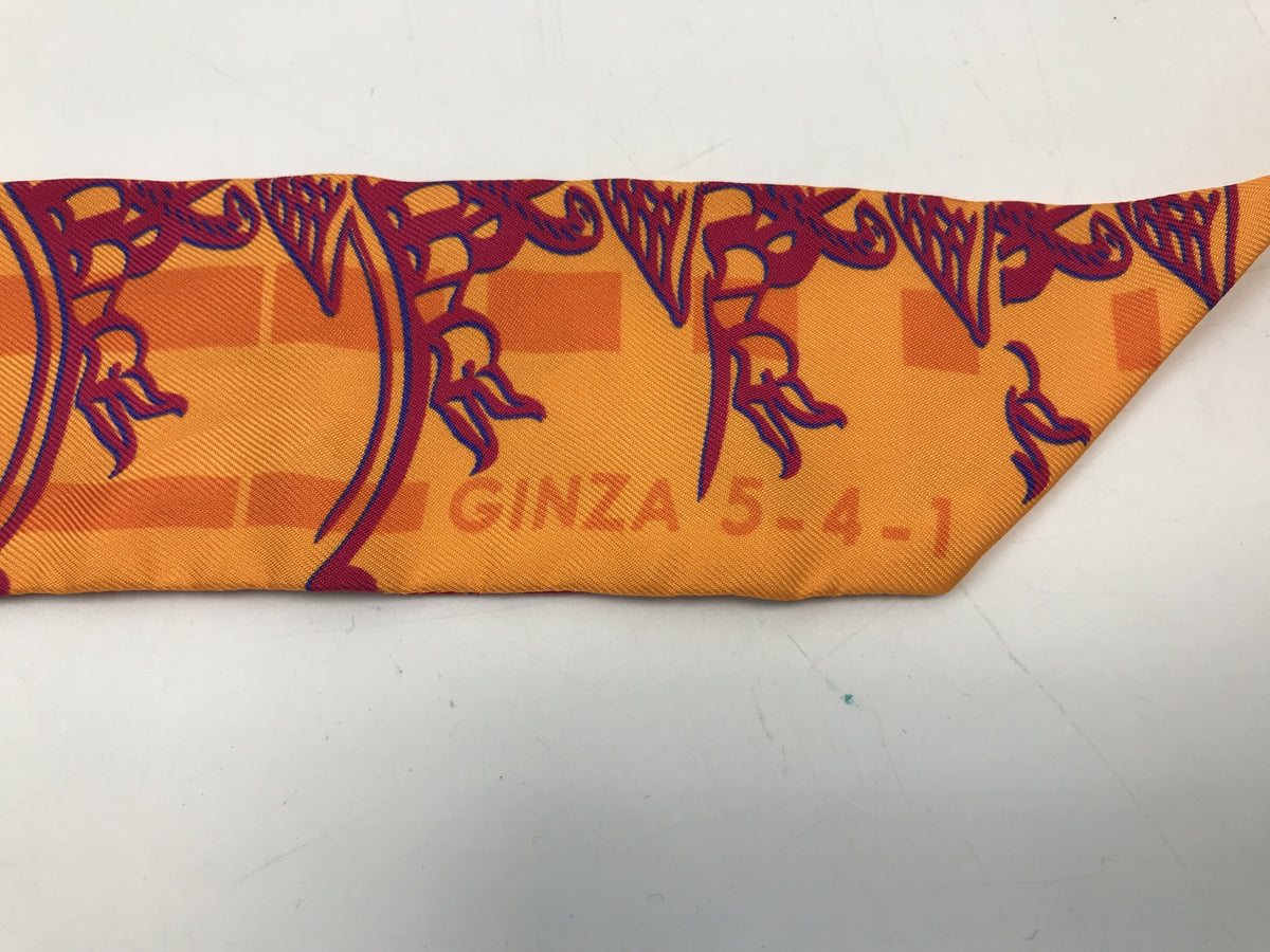 HERMES ツイリー フォーブル24 限定モデル シルクスカーフ オレンジ