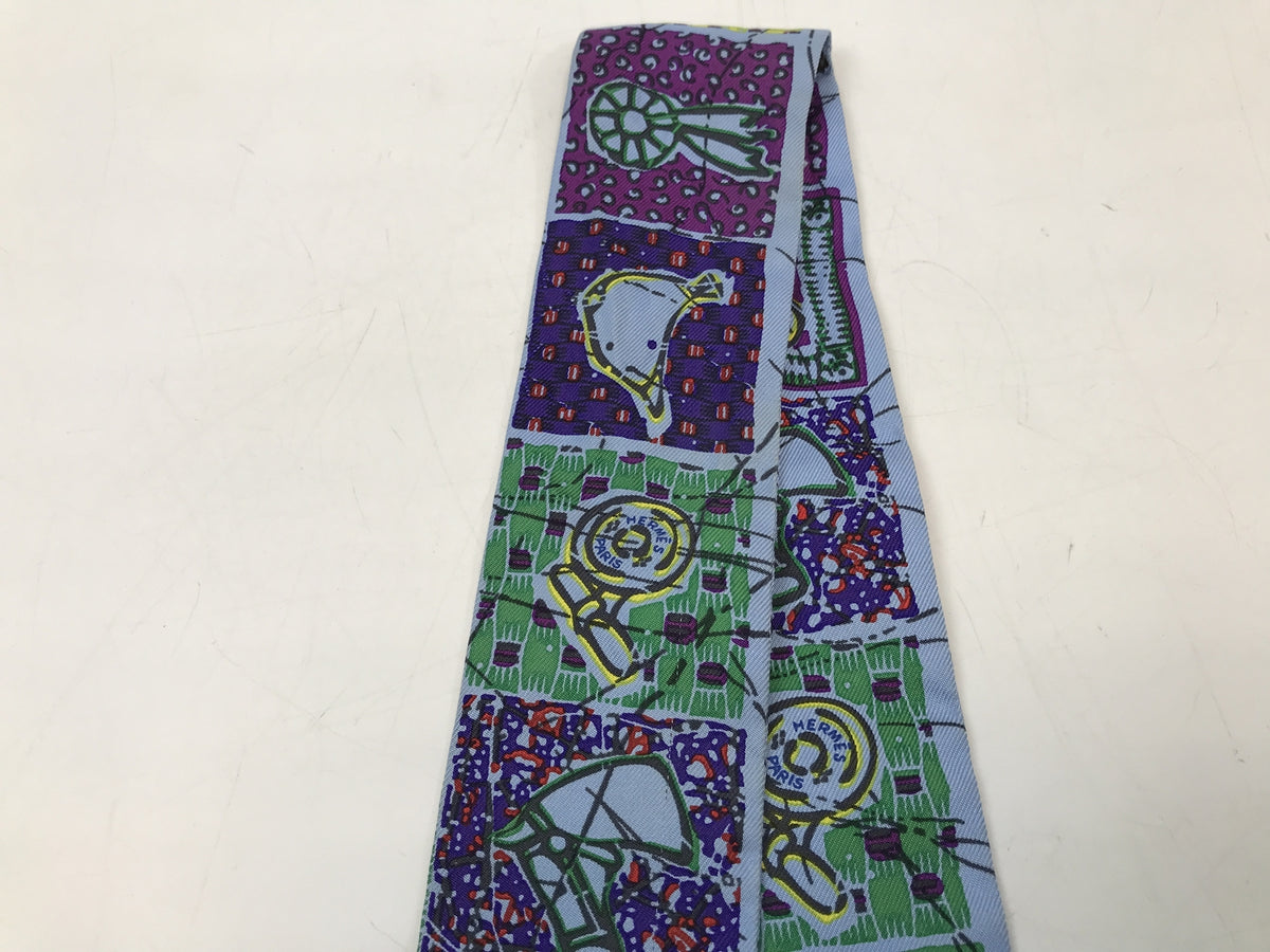 HERMES Le Boubou H ブーブーH ツイリー シルクスカーフ