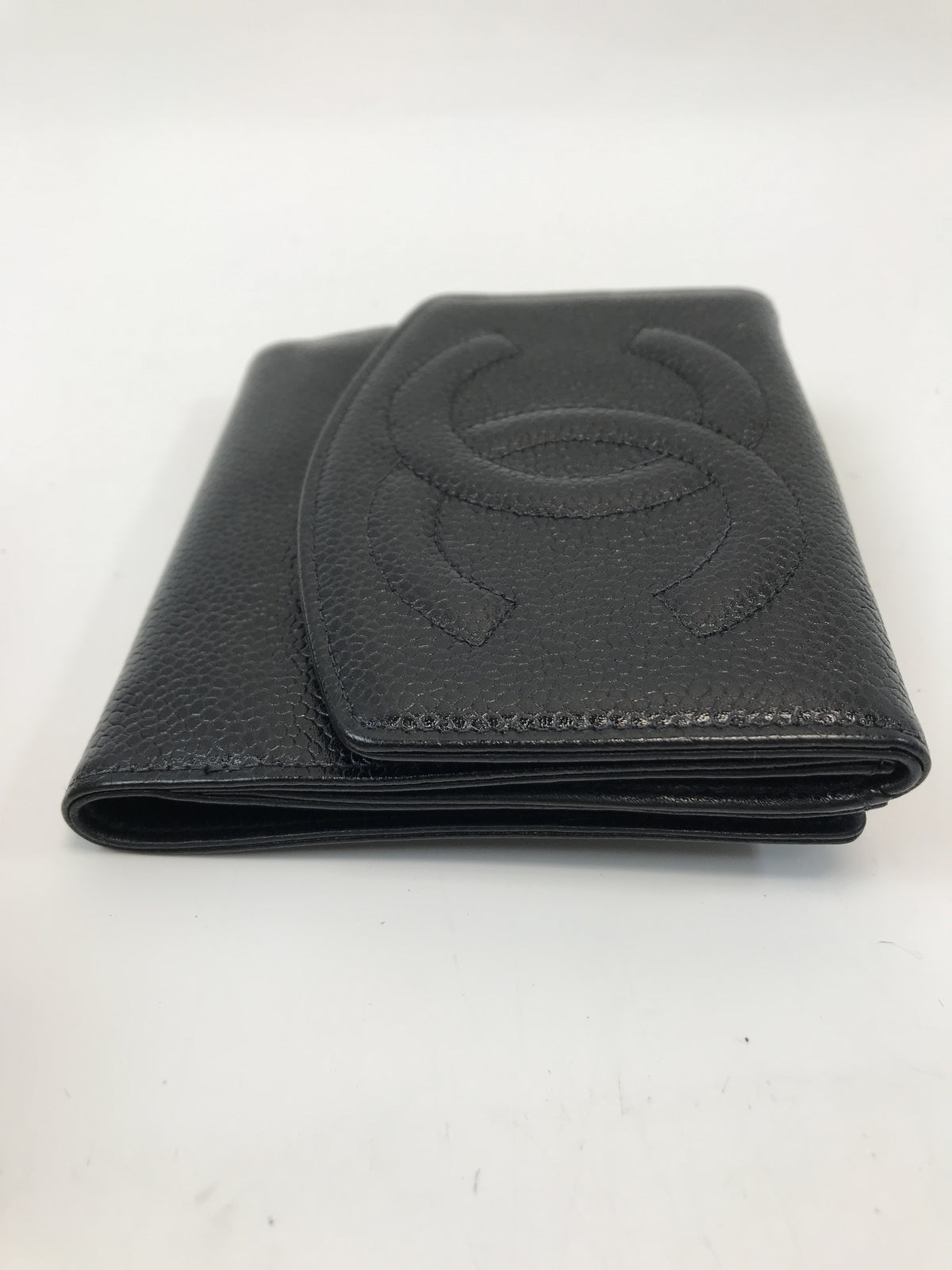 CHANEL キャビアスキン ヴィンテージココマーク Wホック 財布