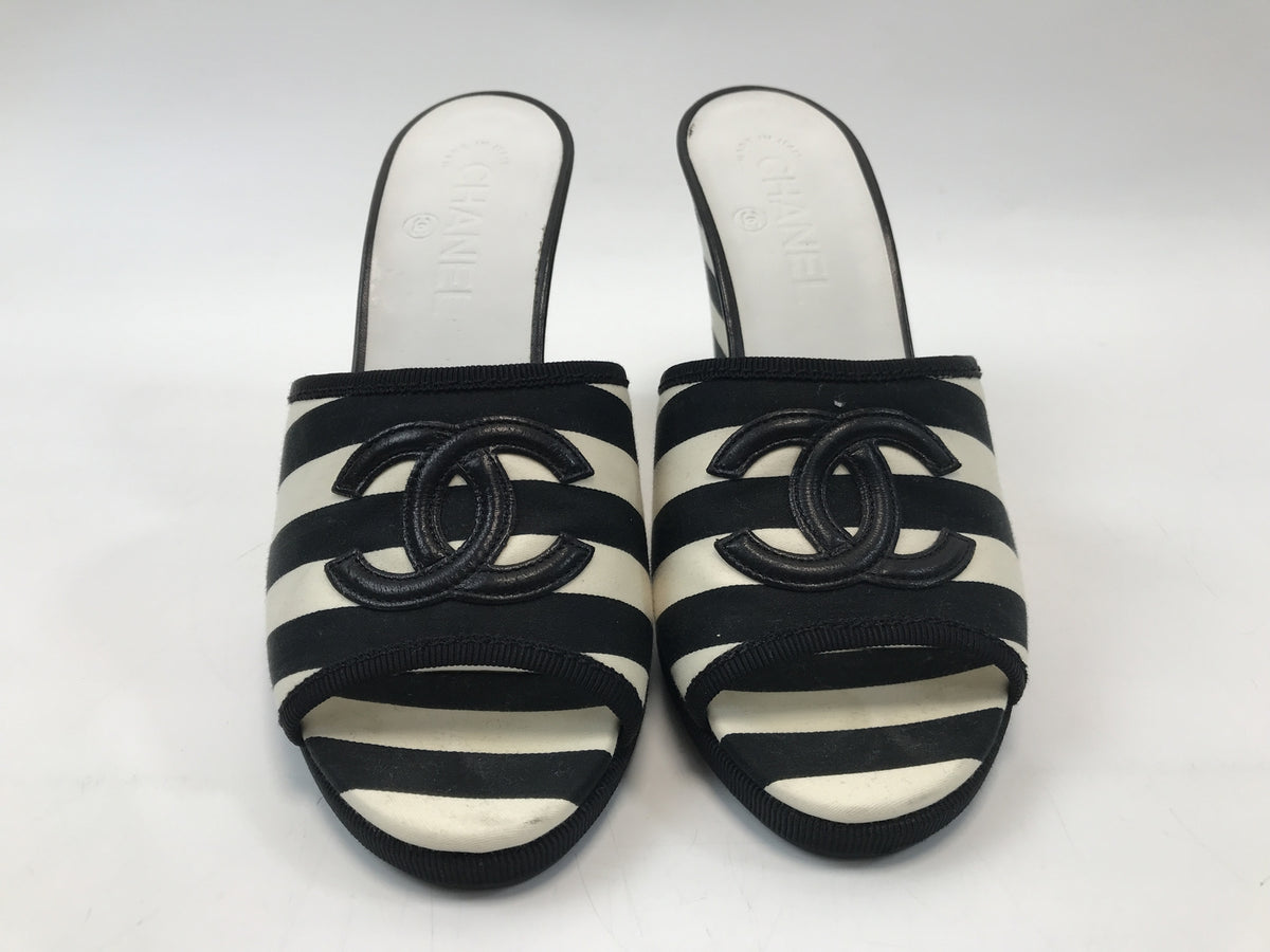CHANEL/G27078/マリンボーダー/パンプス/37 37
