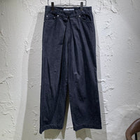 デニムパンツ RIGID DENIM WIDE PANTS 42 ブラック