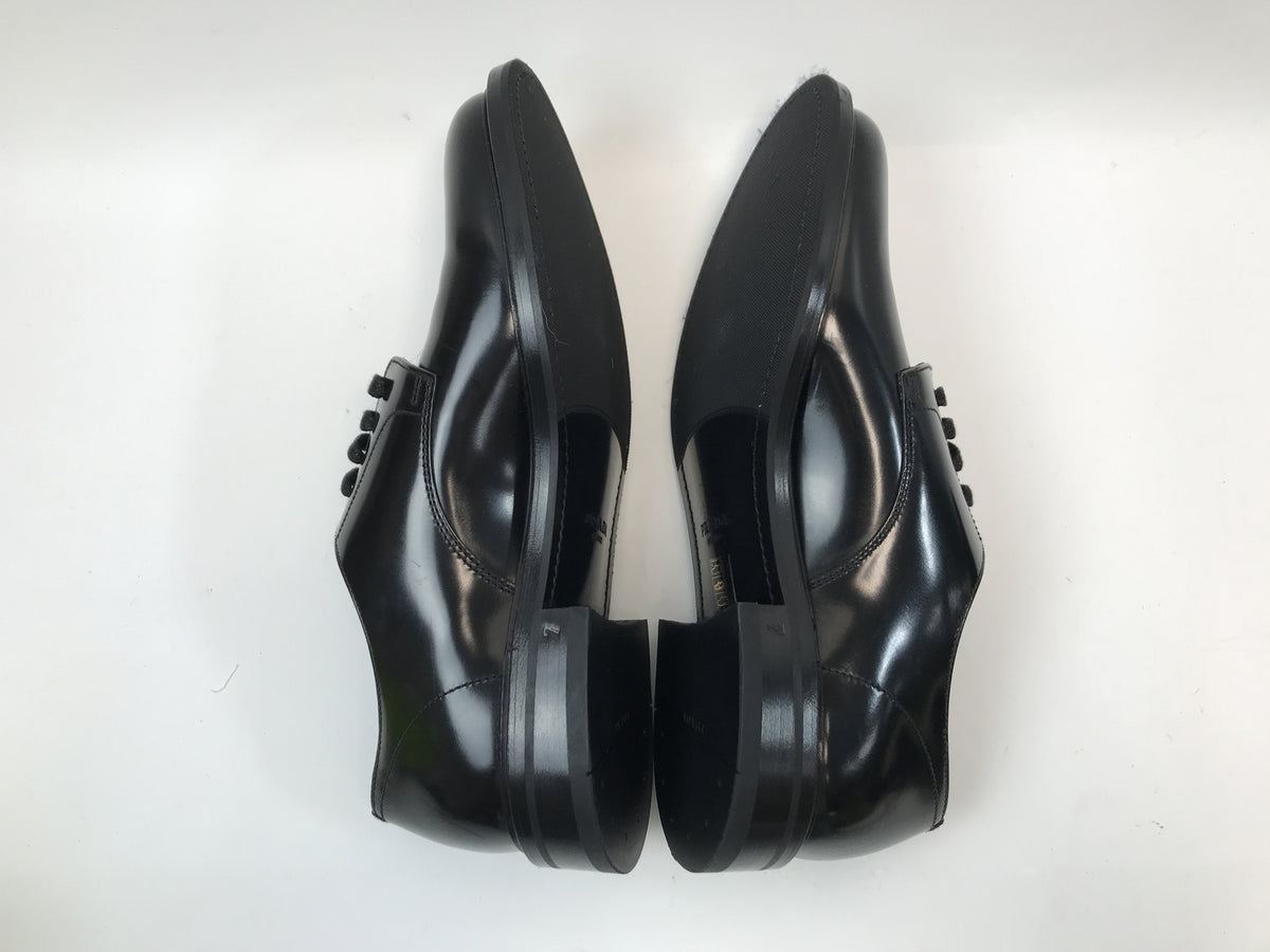 PRADA プラダ 2EB198 レースアップシューズ 表記サイズ7 ブラック 25.5cm (US7 1/2 UK7 EU41)
