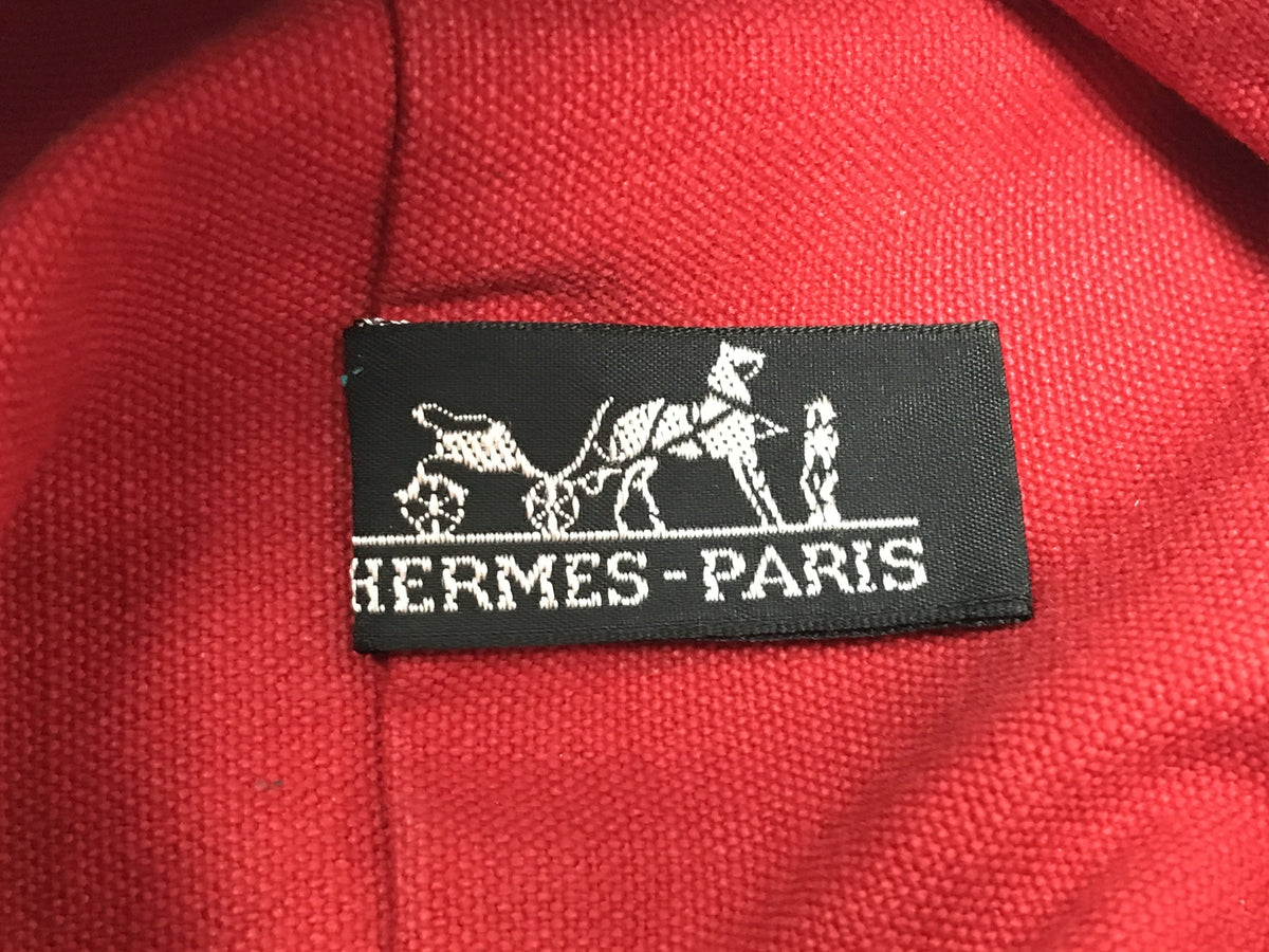 HERMES ポロション ミミルGM 巾着型バッグ レッド