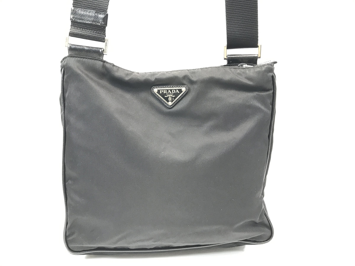 PRADA プラダ ナイロン フラップ ショルダーバッグ ブラック
