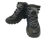Contrast-Panel Lace-Up Boot BLK 26.0cm