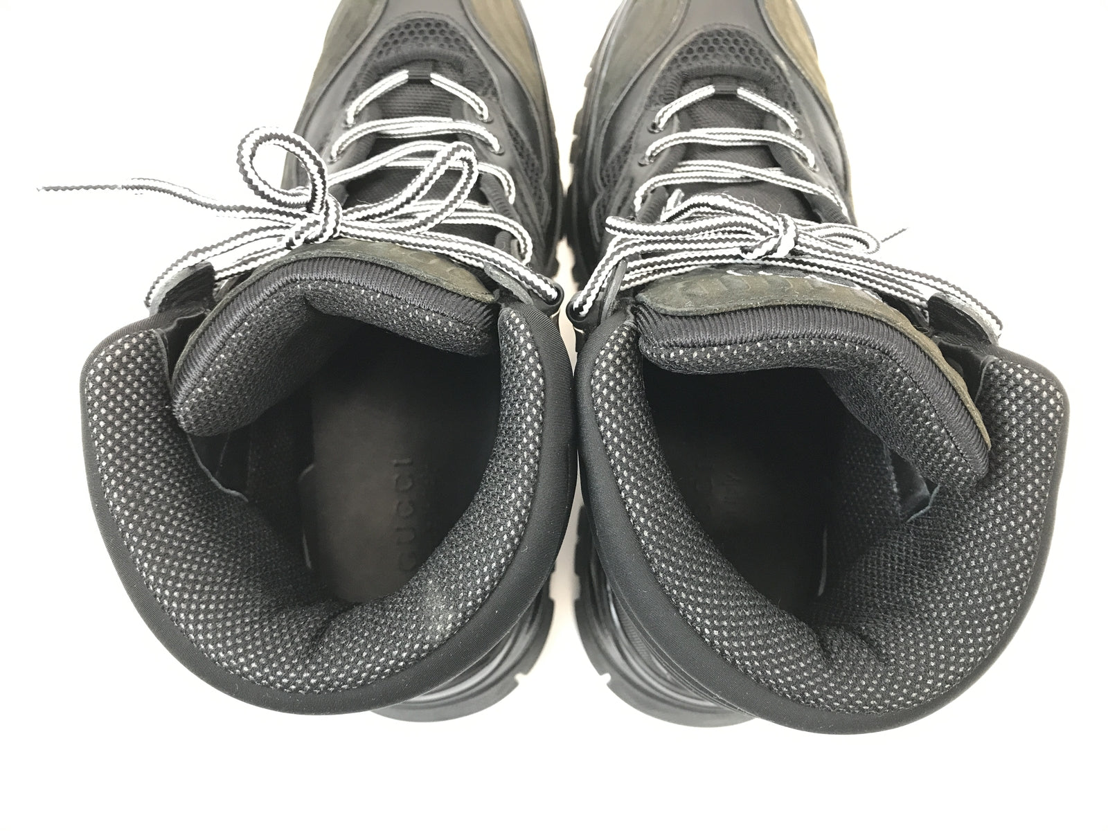 Contrast-Panel Lace-Up Boot BLK 26.0cm