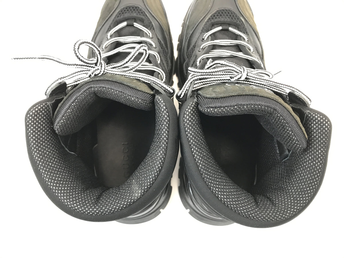 GUCCI グッチ コントラストパネル レースアップブーツ Contrast-Panel Lace-Up Boot ブラック 26.0cm 表示サイズ7 26cm (US8 UK7 1/2 EU42)