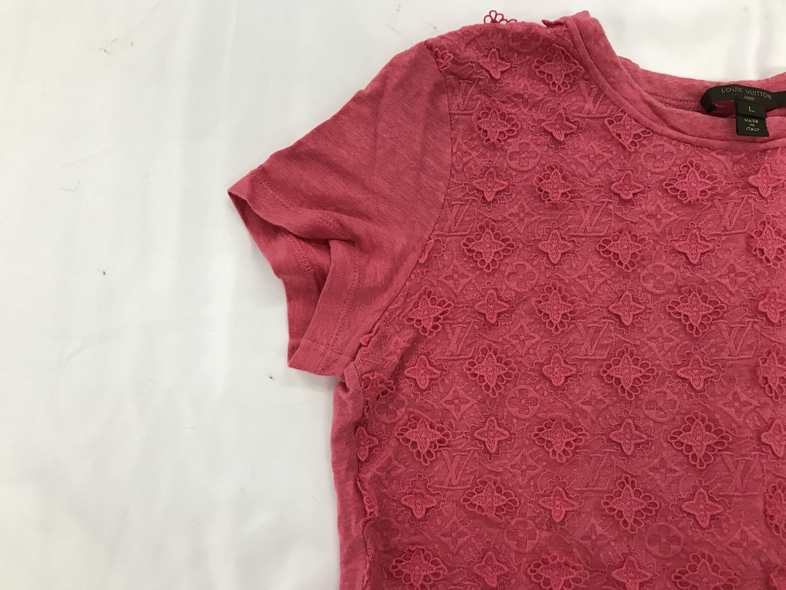 13SS モノグラムレース リネン ピンク L