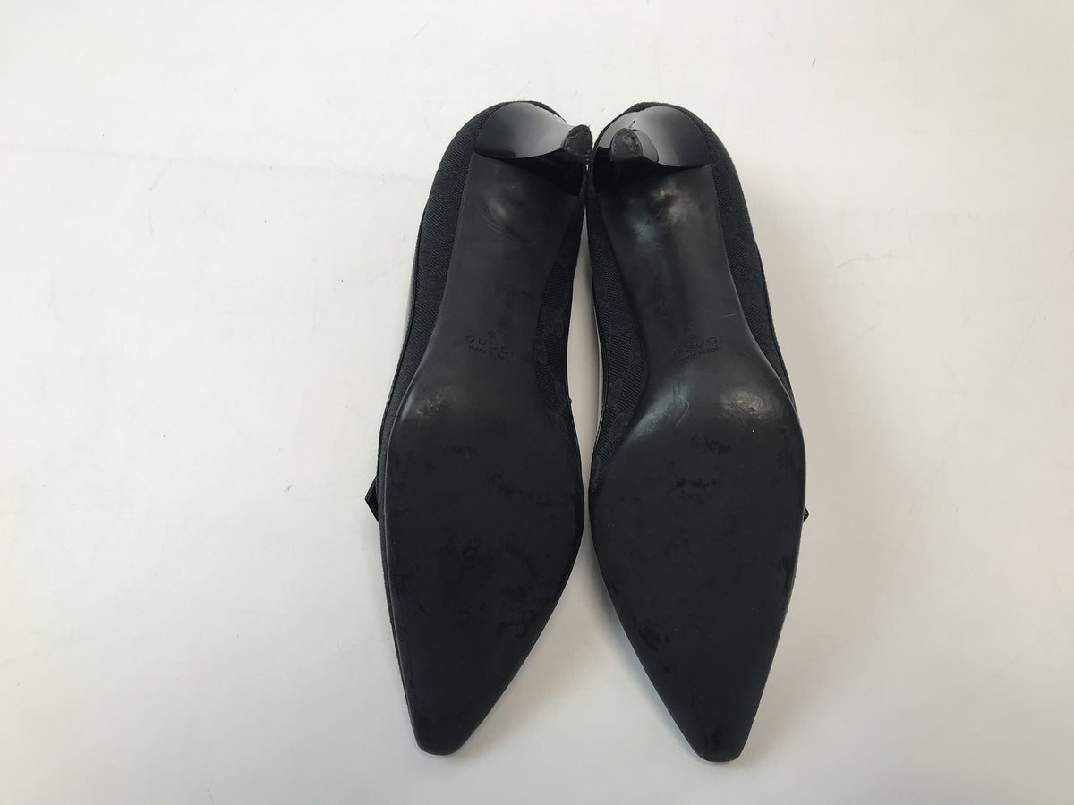 154252 黒 ヒールパンプス