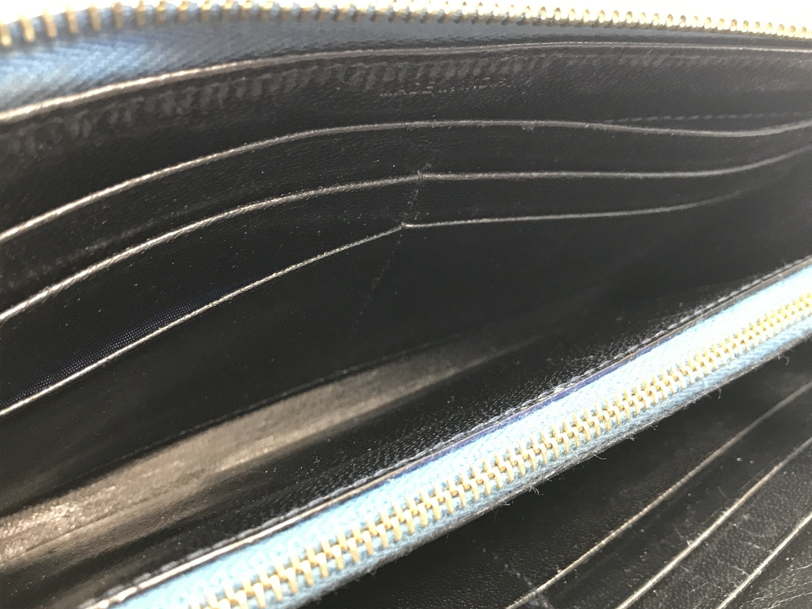 PRADA 編み込みレザー L字ファスナー 長財布 1M1183
