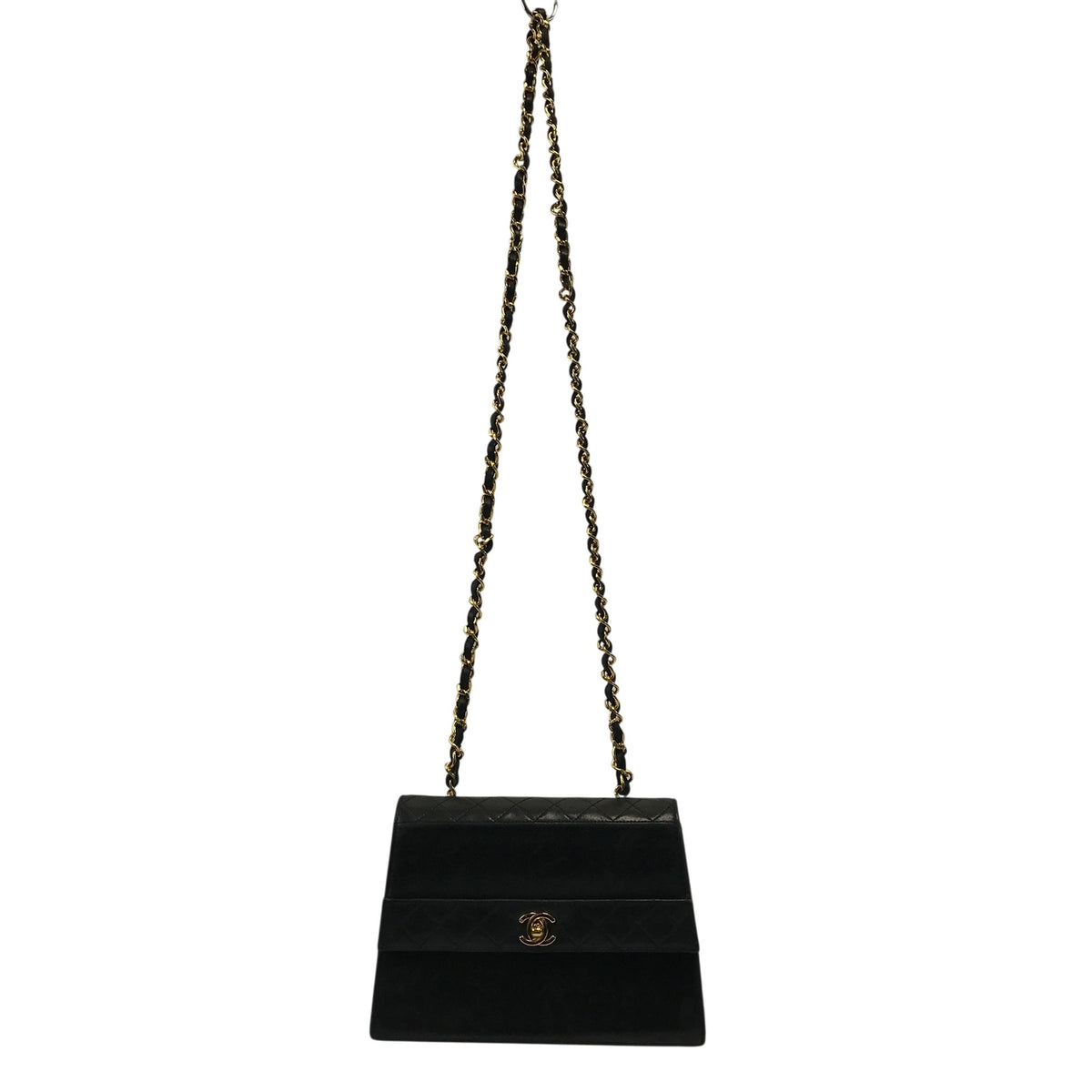 CHANEL/ラムスキン/チェーンショルダーバッグ/BLK