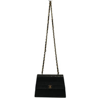CHANEL/ラムスキン/チェーンショルダーバッグ/BLK