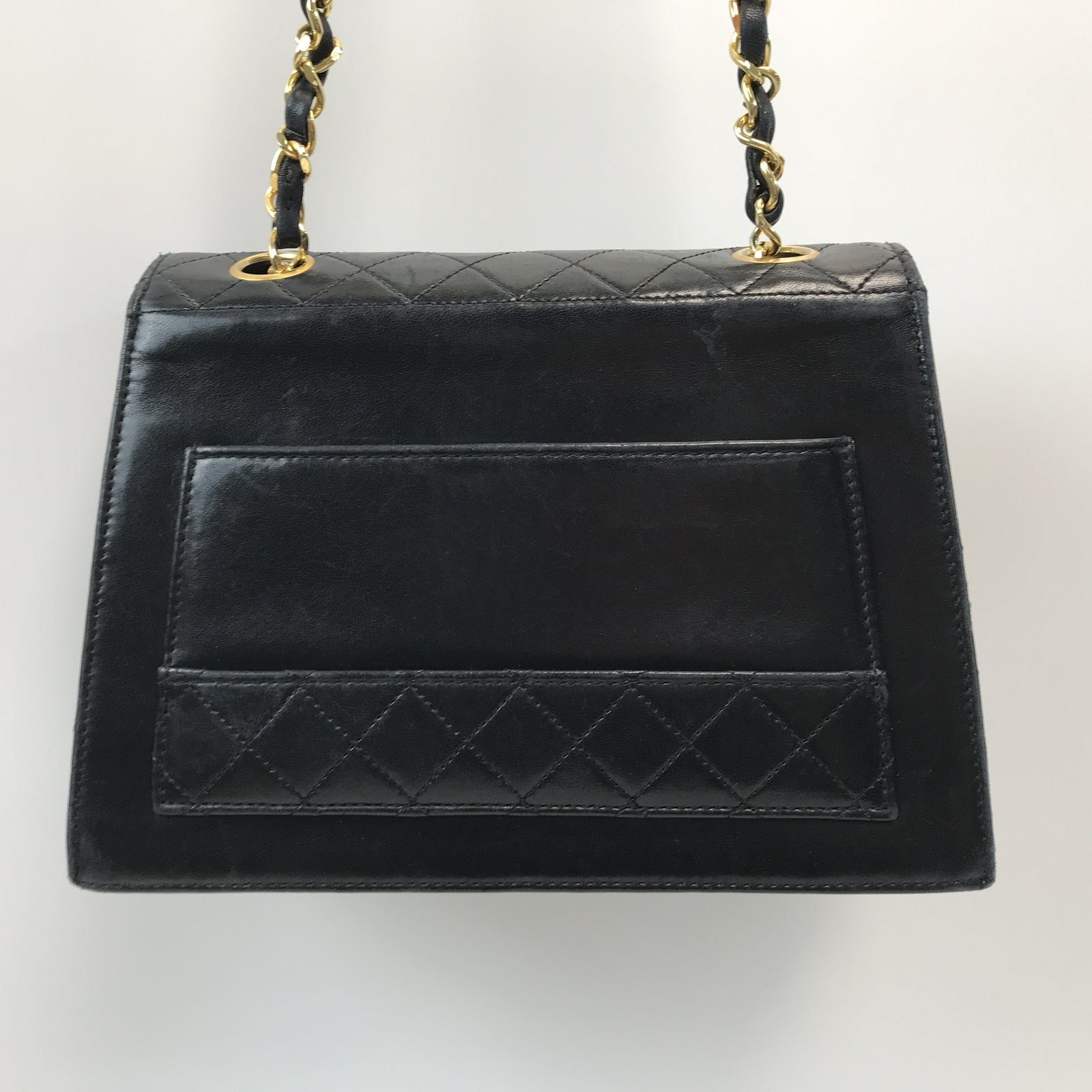 CHANEL/ラムスキン/チェーンショルダーバッグ/BLK