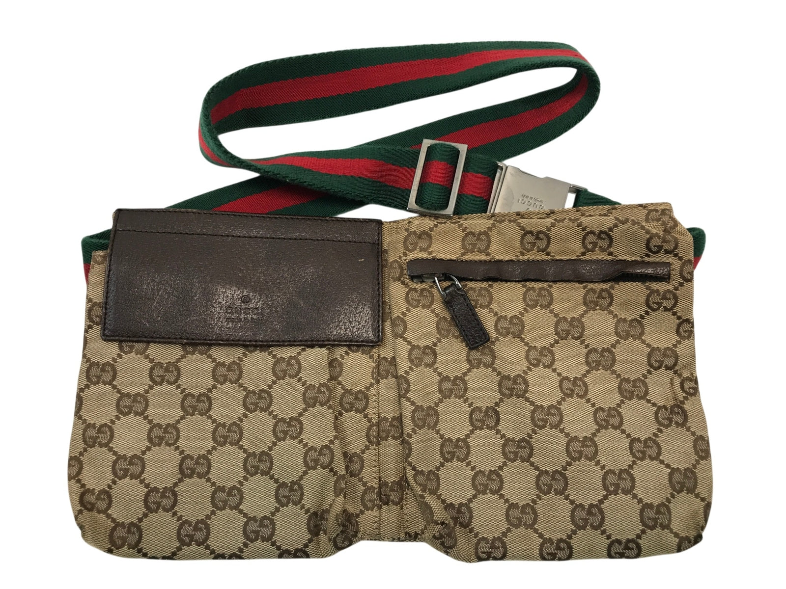 GUCCI GGキャンバスウエストポーチ