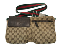 GUCCI GGキャンバスウエストポーチ