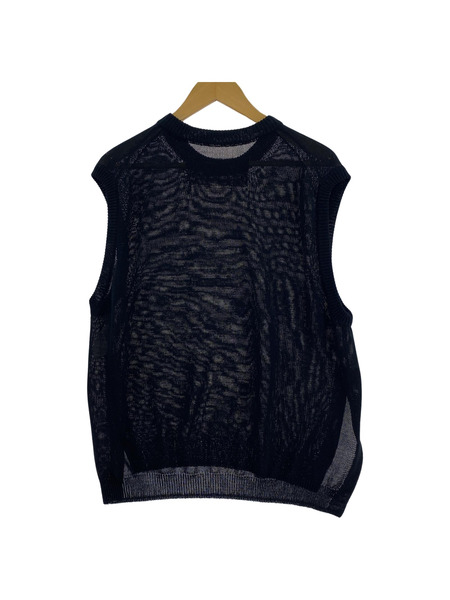 unfil organic cotton coiled-yarn knit vest