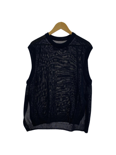 unfil organic cotton coiled-yarn knit vest