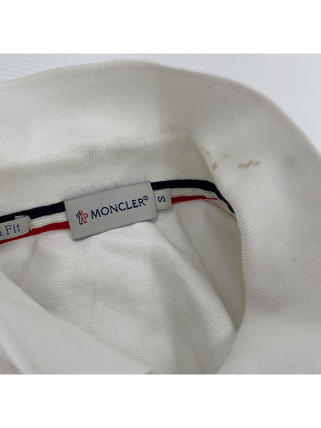 MONCLER MAGLIA POLO MANICA CORTA ポロシャツ(S) ホワイト