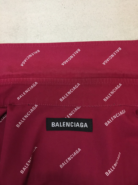 BALENCIAGA/All over Logo Shirt/オールオーバーロゴ/オーバーサイズシャツ/39