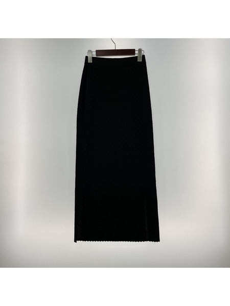 MameKurogouchiFloral Jacquard Knitted I-Line Skirt（1）